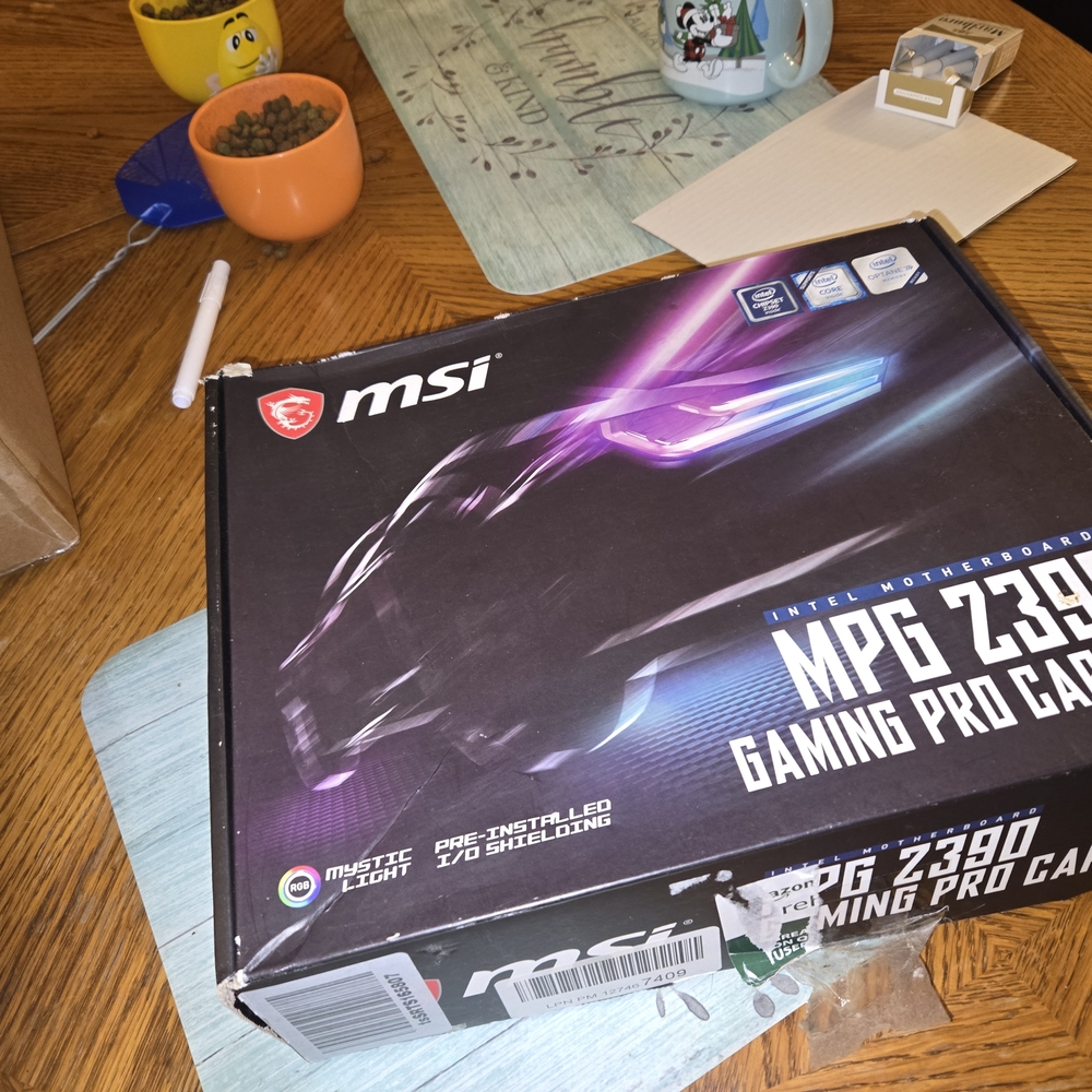 MSI MPG Z390 Gaming Pro Carbon Motherboard - Black and Blue